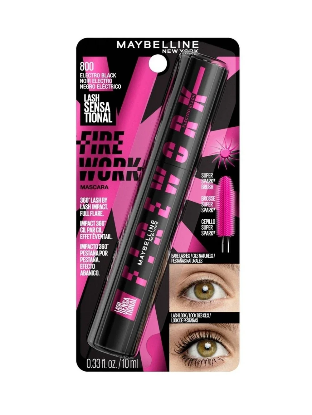 🐢2/$15 Maybelline Lash Sensational Firework Washable Mascara Electro Black